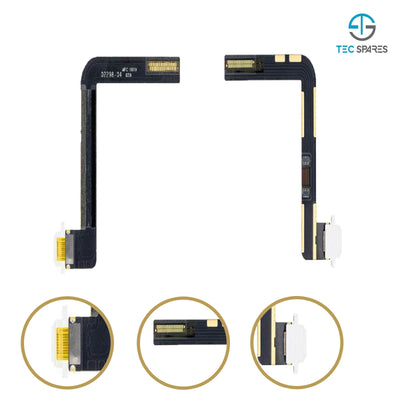 iPad 5th Gen 2017 Charging Port - Dock Connector Flex Cable Replacement - White
