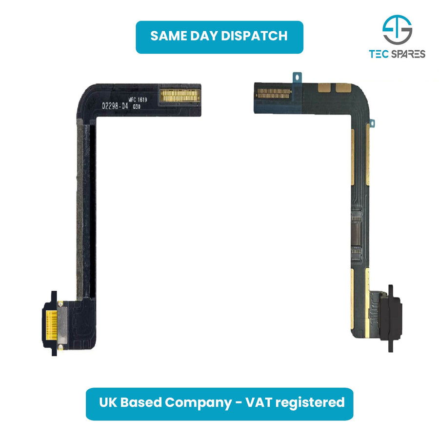iPad 5th Gen 2017 Charging Port - Dock Connector Flex Cable Replacement Black