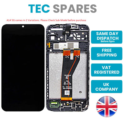 Samsung Galaxy A14 5G A145F A145G A145M A146B LCD Touch Display Screen With Frame