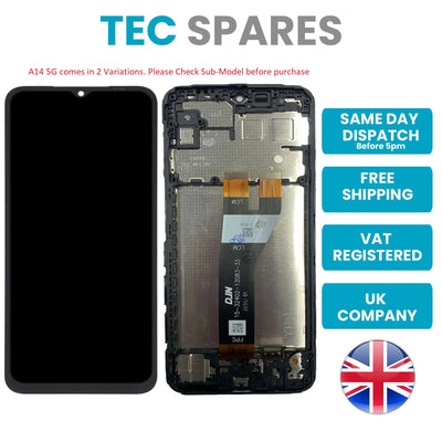 For Galaxy A14 5G SM-A146P SM-A146U LCD Display Touch Screen Display With Frame Replacement