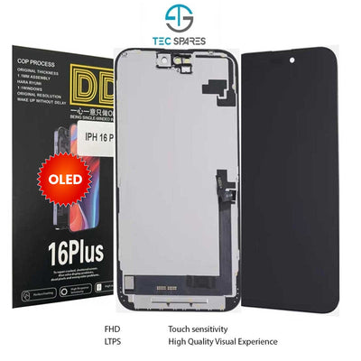 iPhone 16 PLUS A3290, A3082,A3289 Soft OLED LCD Display Touch Screen Digitizer Replacement