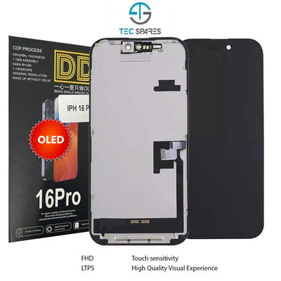 iPhone 16 PRO A3293, A3083, A3292 Soft OLED LCD Display Touch Screen Digitizer Replacement