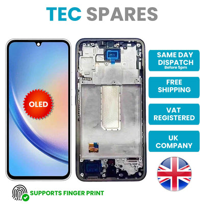 OLED LCD Samsung Galaxy A34 SM-A346 Display Touch Screen Digitizer With Frame