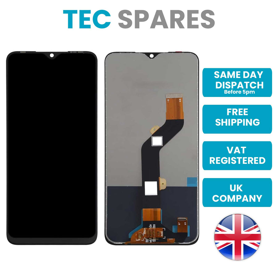 Tecno Spark 7P KF7J LCD Display Touch Screen Replacement - UK Stock