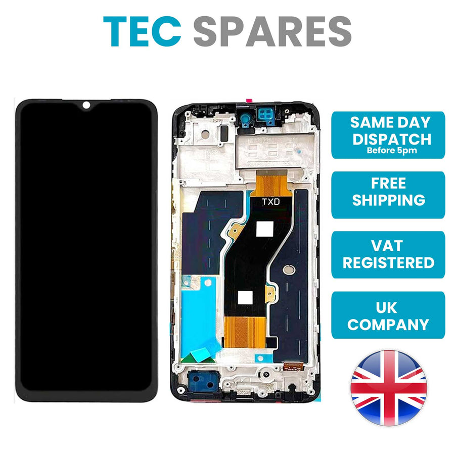 Infinix Hot 40i X6528B Replacement LCD Touch Screen Display Digitizer + Frame