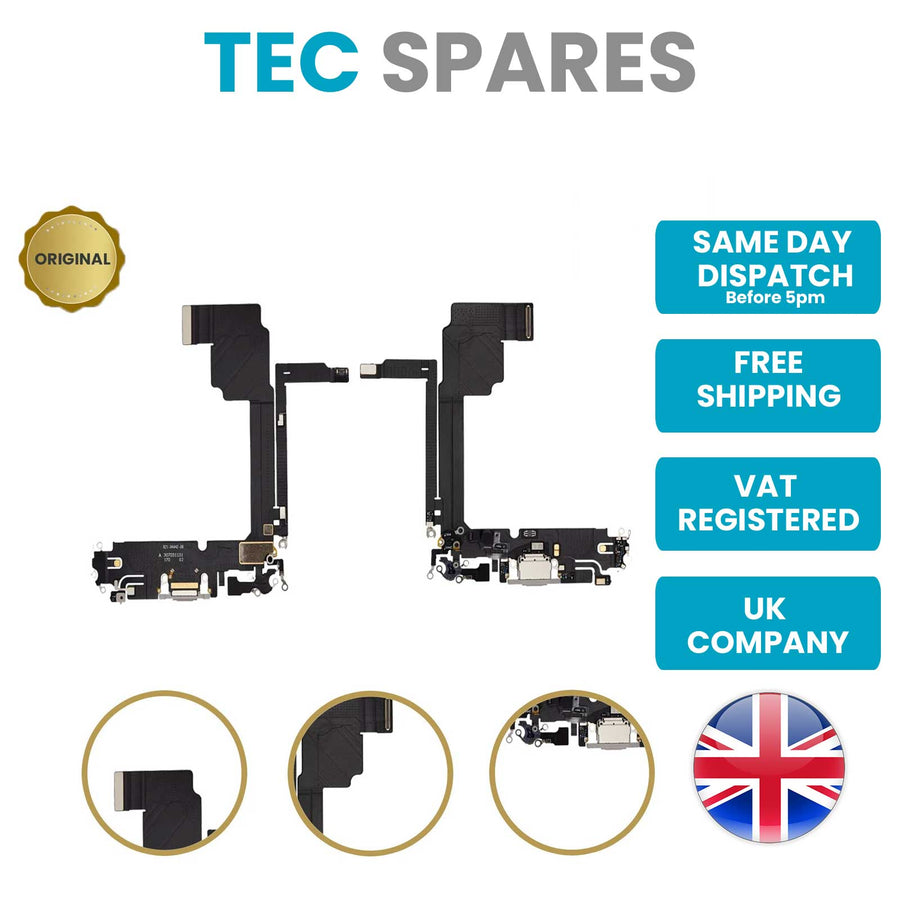 iPhone 15 Pro Max Charging Port Dock Connector Flex Cable Microphone Replacement