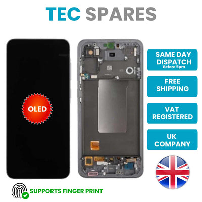 Samsung Galaxy A56 SM-A566V, SM-A566B OLED LCD Display Touch Screen + Frame