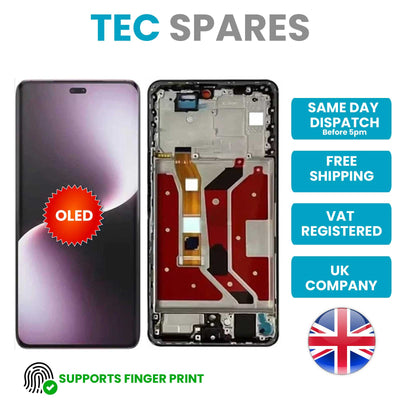 Honor Magic 7 Lite BRP-NX1 OLED LCD Display Touch Screen Digitizer Assembly FRAME