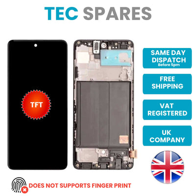Samsung Galaxy A51 SM-A515 Incell TFT LCD Screen Display Touch Digitizer +Frame