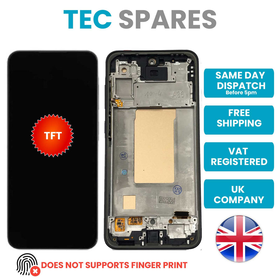 Samsung Galaxy A36 SM-A366E, SM-A366E/DS TFT LCD Display Touch Screen + Frame