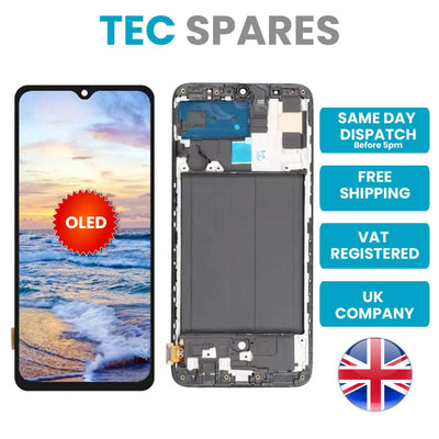 Samsung A71 SM-A715F, SM-A715F/DS, SM-A715F OLED LCD Display Touch Screen Digitizer +Frame