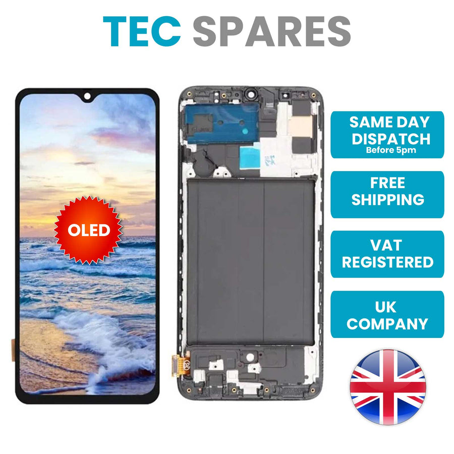 Samsung A71 SM-A715F, SM-A715F/DS, SM-A715F OLED LCD Display Touch Screen Digitizer +Frame