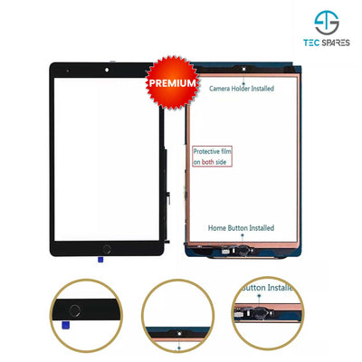 Replacement For iPad 9 2021 10.2" 9th With Home Button Generation Touch Screen Digitizer Glass UK -Black