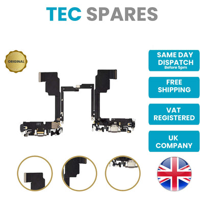 iPhone 15 Pro Charging Port Dock Connector Flex Cable Microphone Replacement