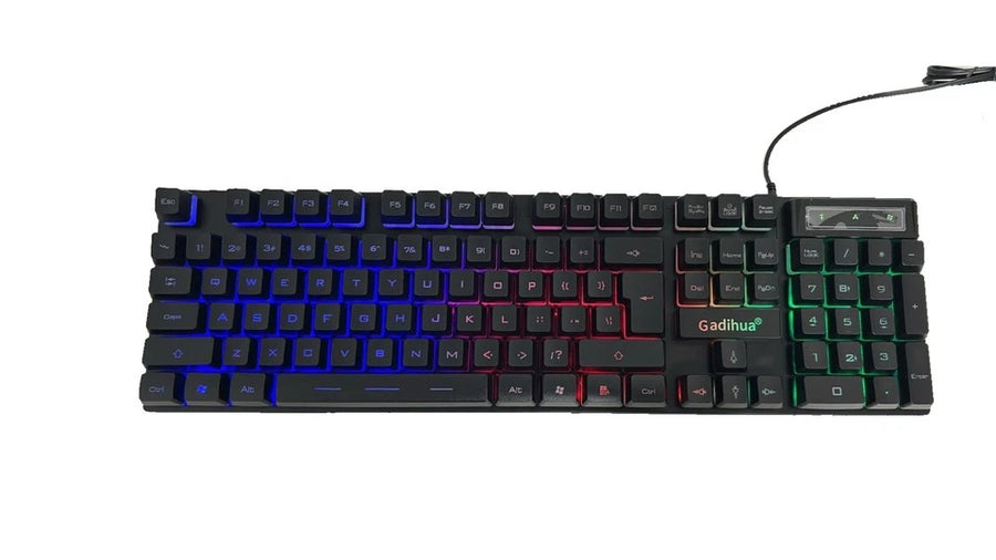 GADIHUA Backlit Mechanical Gaming Keyboard & Mouse Set Wired RGB LED Universal