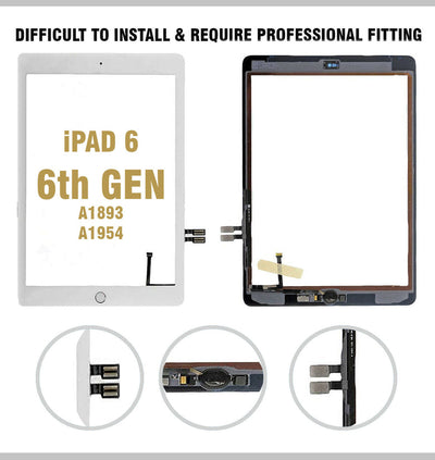 iPad 6th Gen A1893 A1954 2018 Touch Screen Digitizer Replacement