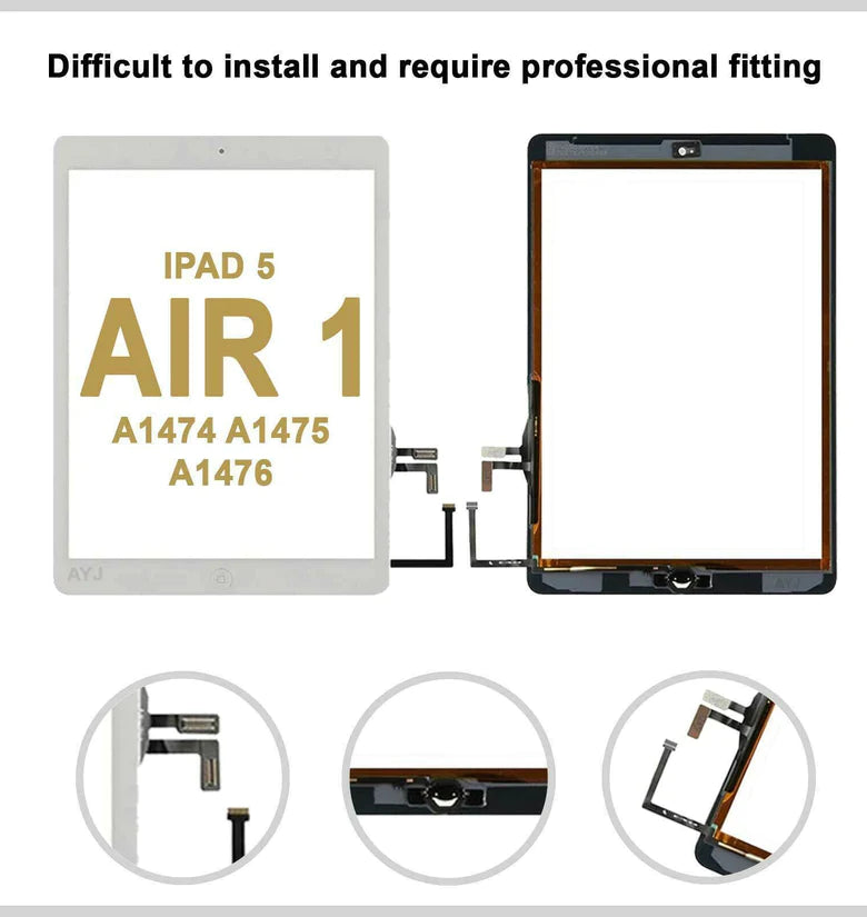 iPad 5 Air A1474 A1475 Touch Screen Replacement Digitizer White UK Stock
